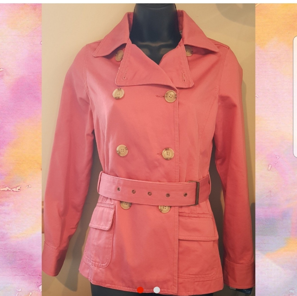 Old Navy 100 Percent Cotton Coral Short Trench